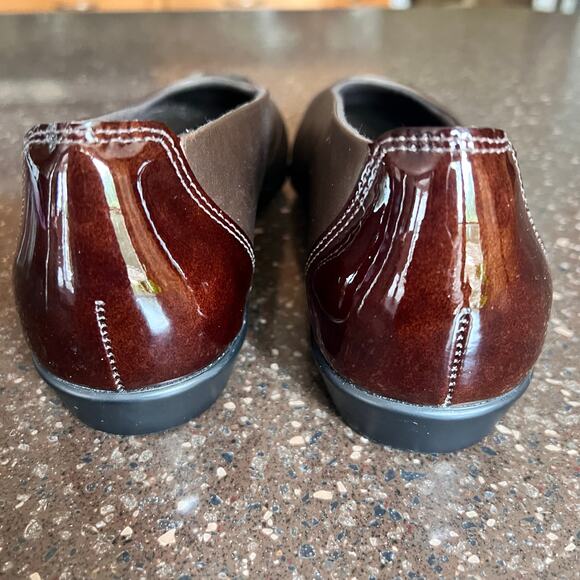 SAS Comfort Tripad Womens Leather Shoes Size 8 Brown Slip on Work Casual - Picture 7 of 9